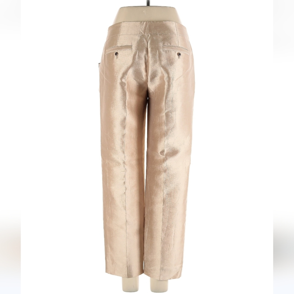 J. Crew Rose Gold Cropped Metallic Trousers - Picture 2 of 12